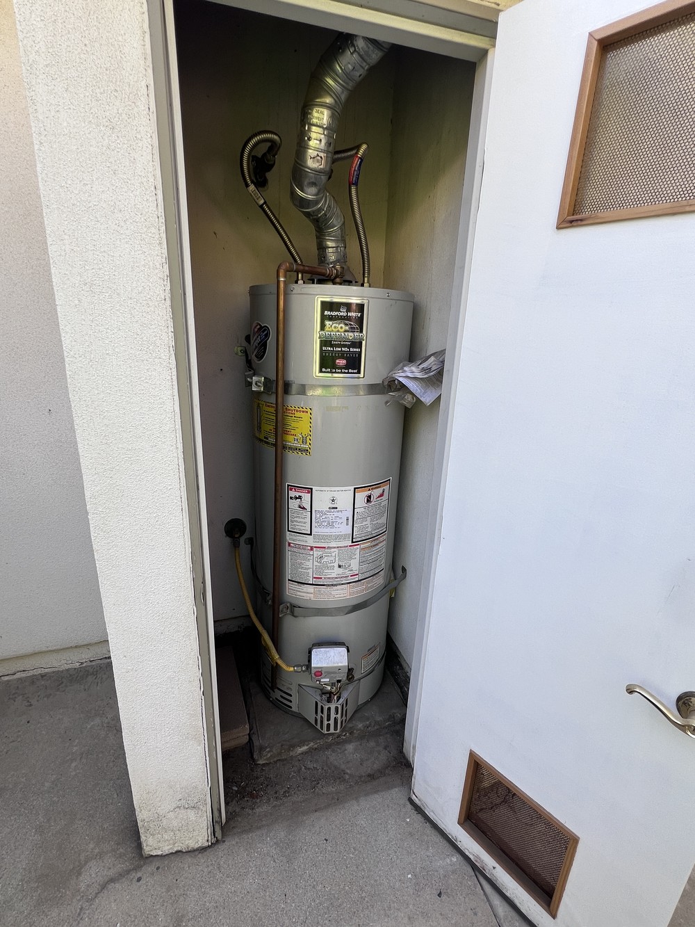 Before — old water heater